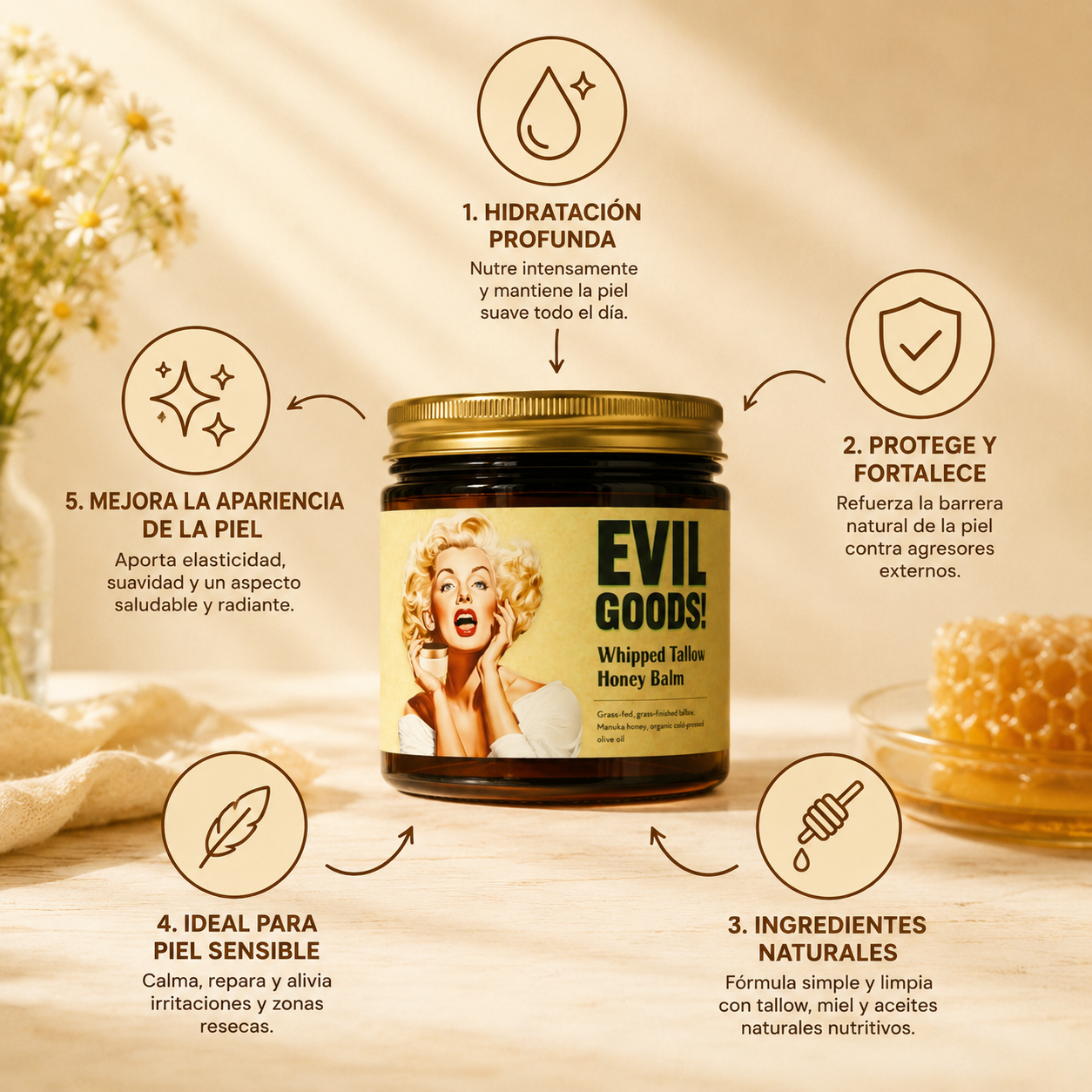 Evil Goods!: Piel suave, hidratada y protegida